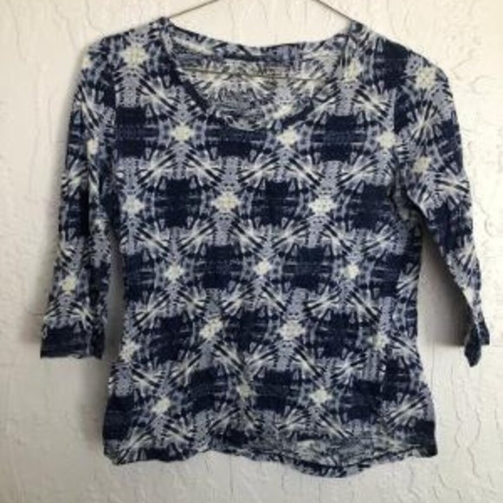 New Directions Weekend 3/4 SLEEVE SHIRT Sz S